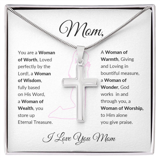 Stainless Cross Necklace for Mom