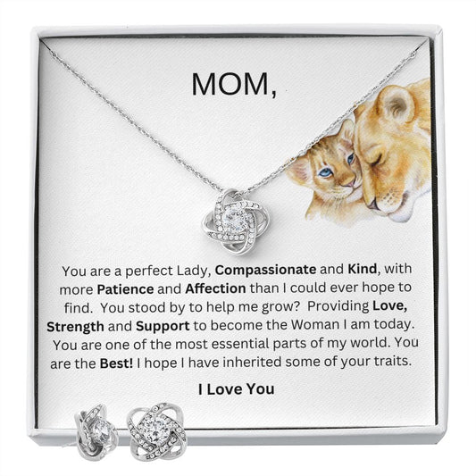 Love Knot Necklace  Mom Compassionate and Kind