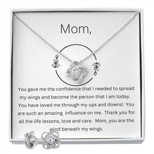 Love Knot Necklace Mom Wind Beneath My Wings