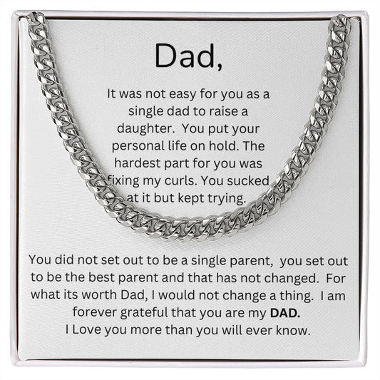 Cuban Link Chain Dad Single Parent