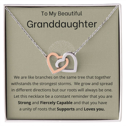 Interlocking Hearts To My Beautiful Granddaughter Branches