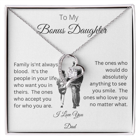 Forever Love Necklace To My Bonus Daughter 2 From Dad