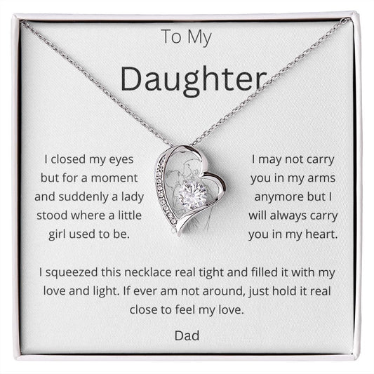 Forever Love Necklace To My Daughter Squeeze