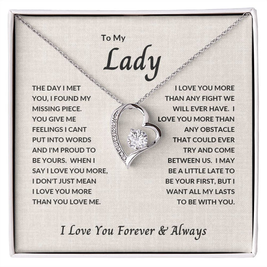 Forever Love Necklace To My Lady