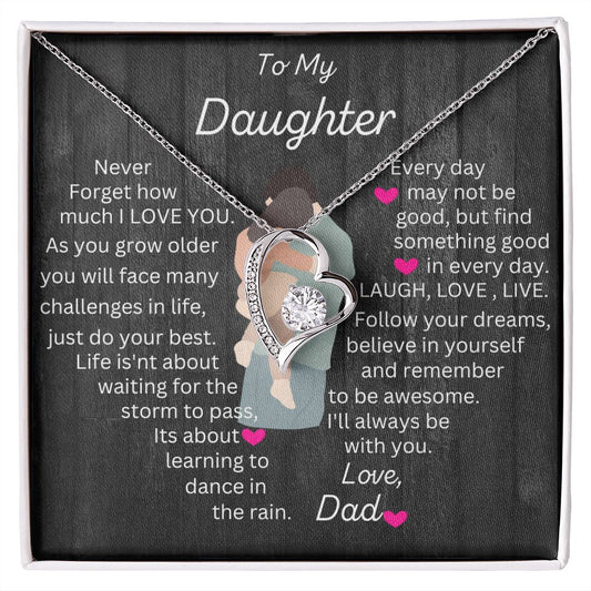 Forever Love Necklace To My Daughter From Dad