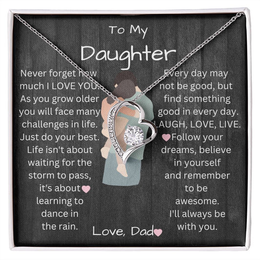 Forever Love Necklace To My Daughter Face Challenges